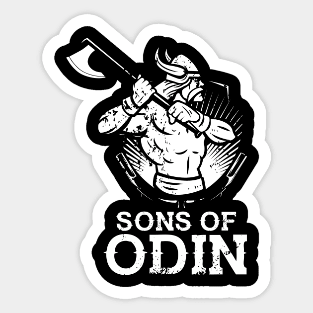 Awesome Sons of Odin Norse Vikings Sticker by theperfectpresents